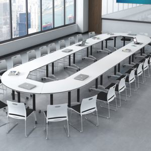 Modern Office Furniture Foldable Training Table with Wheels for School or Workspace