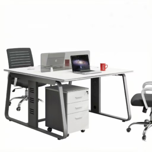Modern Simple Office Workbench Metal Frame Wooden Panel Open Staff Workstations for Office Furniture Coworking Modular Workstation