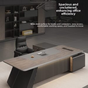 Luxury Executive Office Desk High Classic Set Boss Wooden Workstation with Panel Style Office Furniture  Customized Office Furniture  Supplier