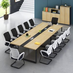 Modern Wooden Conference Table High End Meeting Desk Ergonomic Conference Table Meeting Table With Chairs Office Furniture  Factory